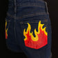 Hot Pants Womens SIZE 8 Hand Painted Custom Jean Shorts