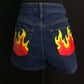 Hot Pants Womens SIZE 8 Hand Painted Custom Jean Shorts