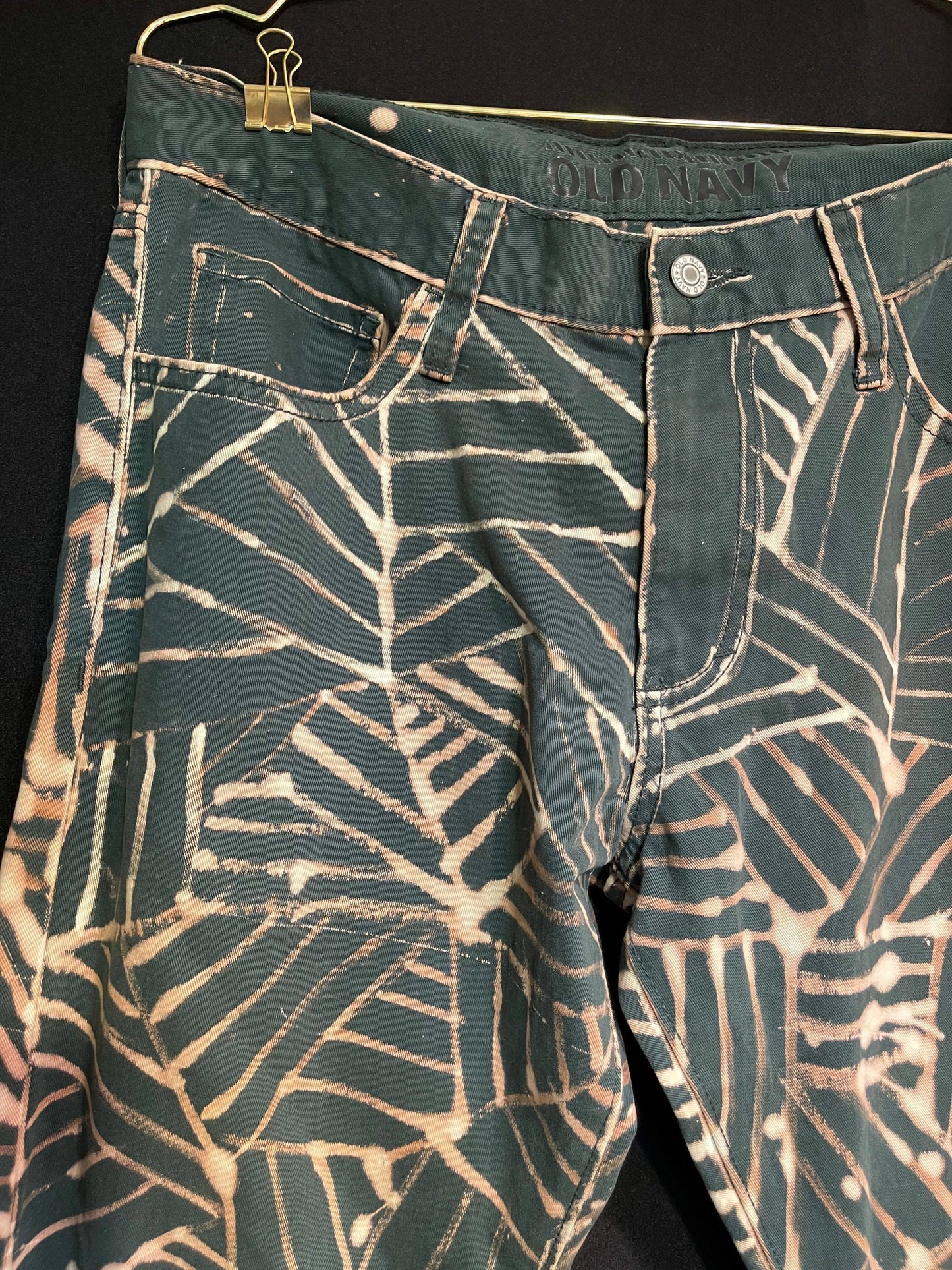 Bleach Lined Pants Mens SMALL30 Custom Hand Painted