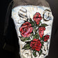 Rose Bush Womens Medium Custom Hand Painted Jacket