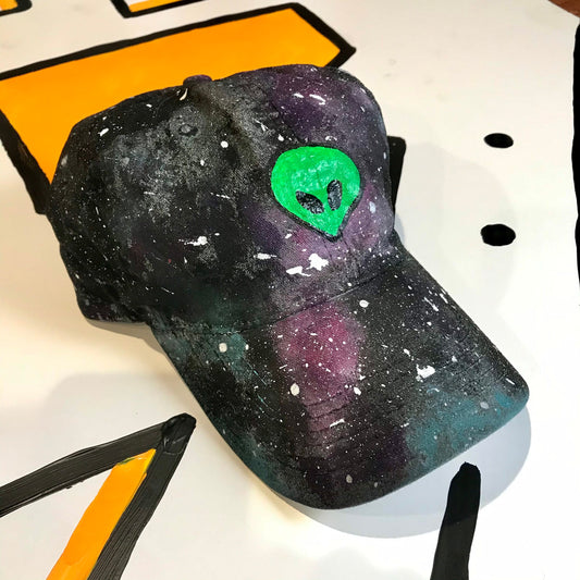 Spaced Out Cap ADJUSTABLE Hand Painted Hat