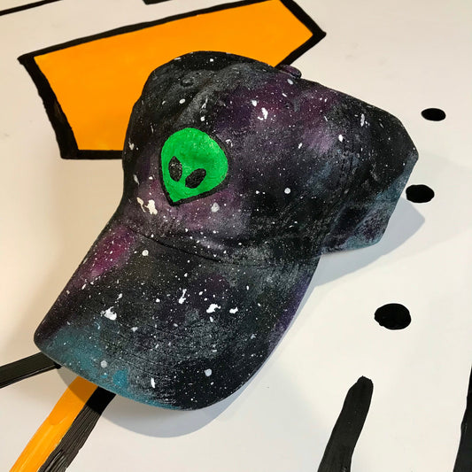 Spaced Out Cap ADJUSTABLE Hand Painted Hat